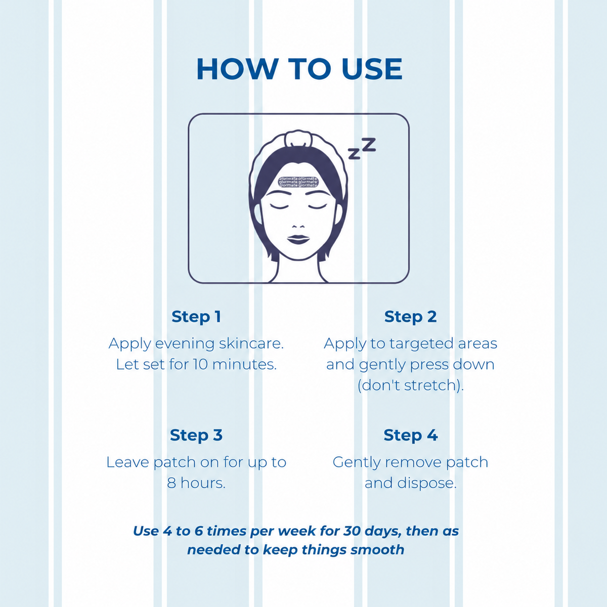 How to apply forehead smoothing patches