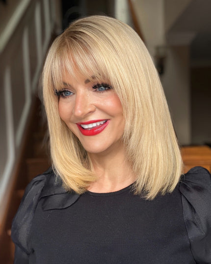 Glormate human hair topper with bangs — gallery image 5 of 34