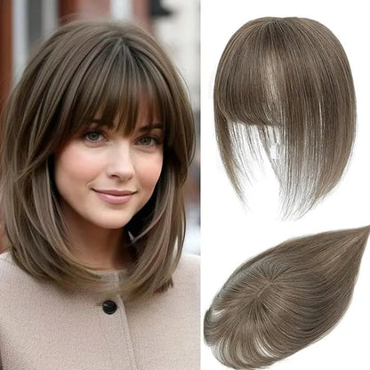 Glormate human hair topper with bangs — gallery image 11 of 34