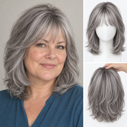 Glormate human hair topper with bangs — gallery image 19 of 34