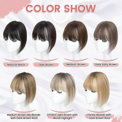 Glormate human hair topper with bangs — gallery image 23 of 34