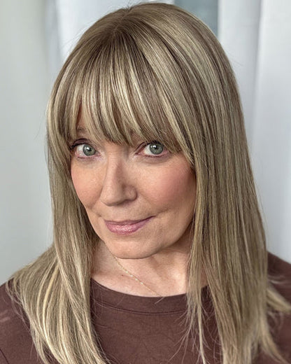 Glormate human hair topper with bangs — gallery image 28 of 34