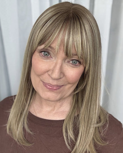 Glormate human hair topper with bangs — gallery image 29 of 34