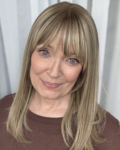 Glormate human hair topper with bangs — gallery image 29 of 34