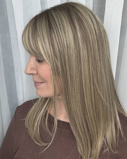 Glormate human hair topper with bangs — gallery image 30 of 34