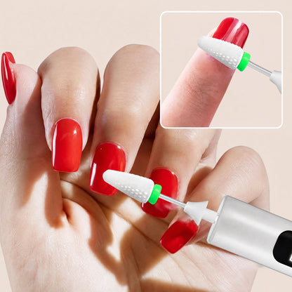 Nail grinding head and smooth nail finish