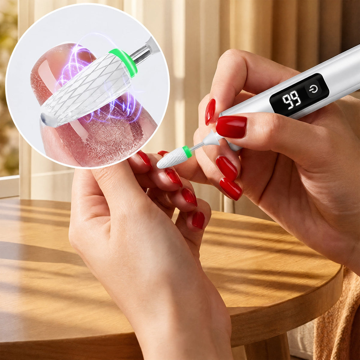 LED illuminated grinding head