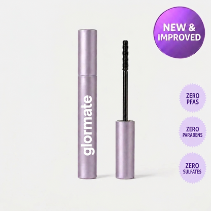 Glormate lavender mascara tube and precision brush