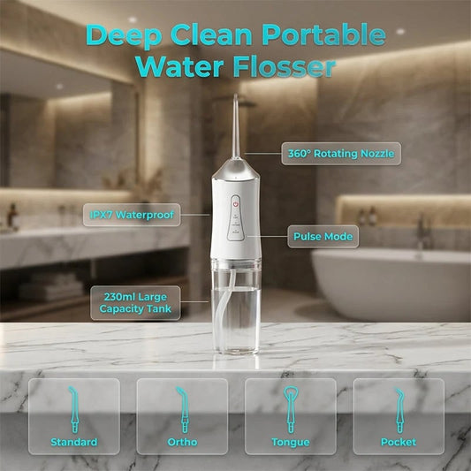 Glormate portable water flosser features