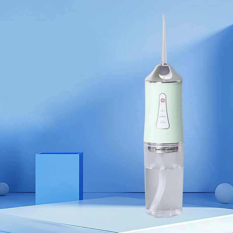 Green flosser with 1 nozzle