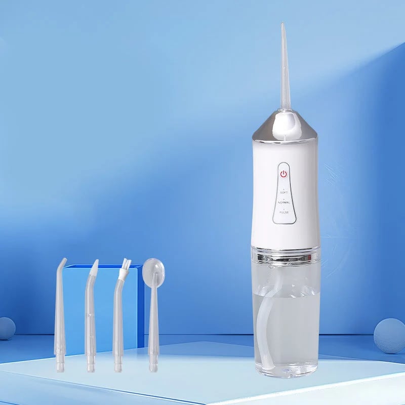 White flosser with 4 nozzles