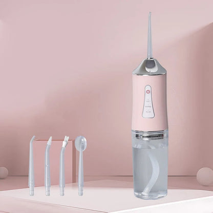 Pink flosser with 4 nozzles