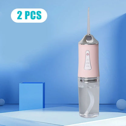 Pink flosser two-unit order illustration