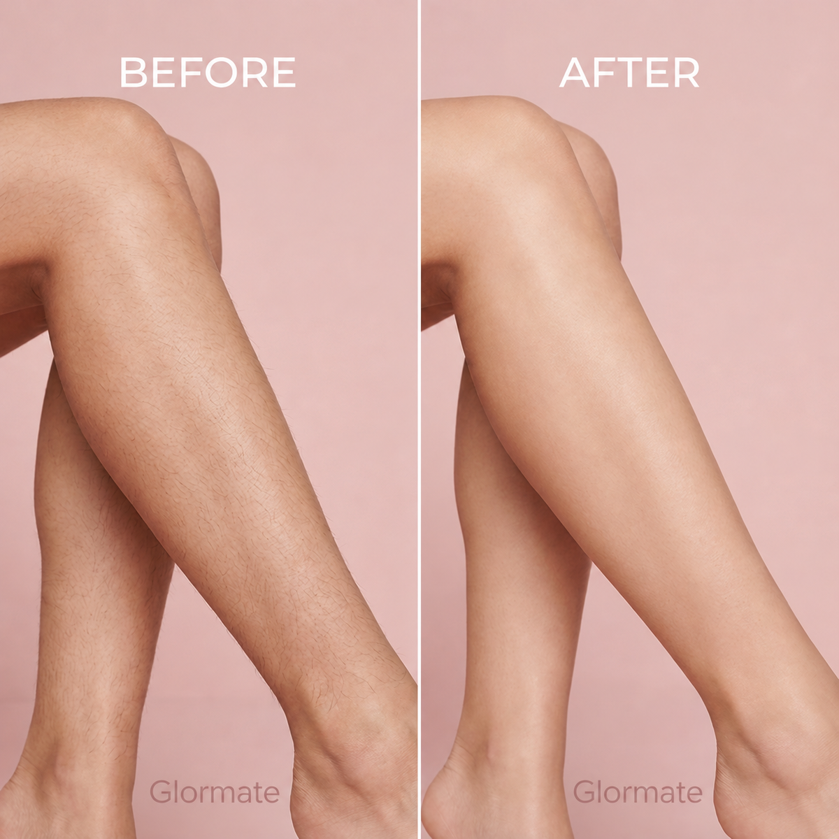 Hair removal spray before and after visual