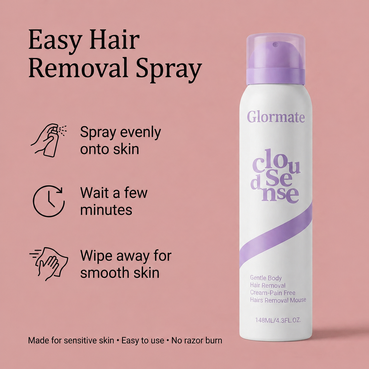 How to use Glormate Hair Removal Spray