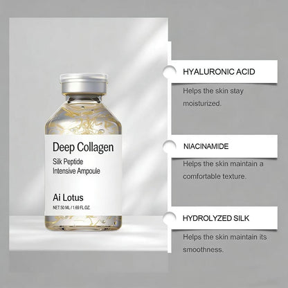 Deep Collagen Silk Peptide Intensive Lifting Ampoule Serum - Korean Anti-Aging Facial Essence