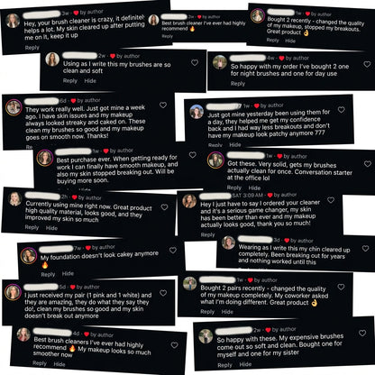 Makeup brush cleaner review collage