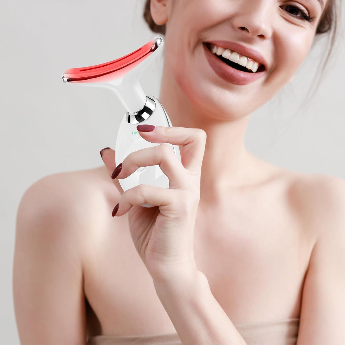 Facial Massager for Face and Neck, 7 Color Light Therapy Sculpting Wand Tool for Women