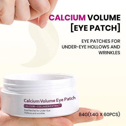 60-Piece Calcium Eye Patch & Multi Balm Set - Anti-Aging Firming Treatment for Eyes, Neck & Face