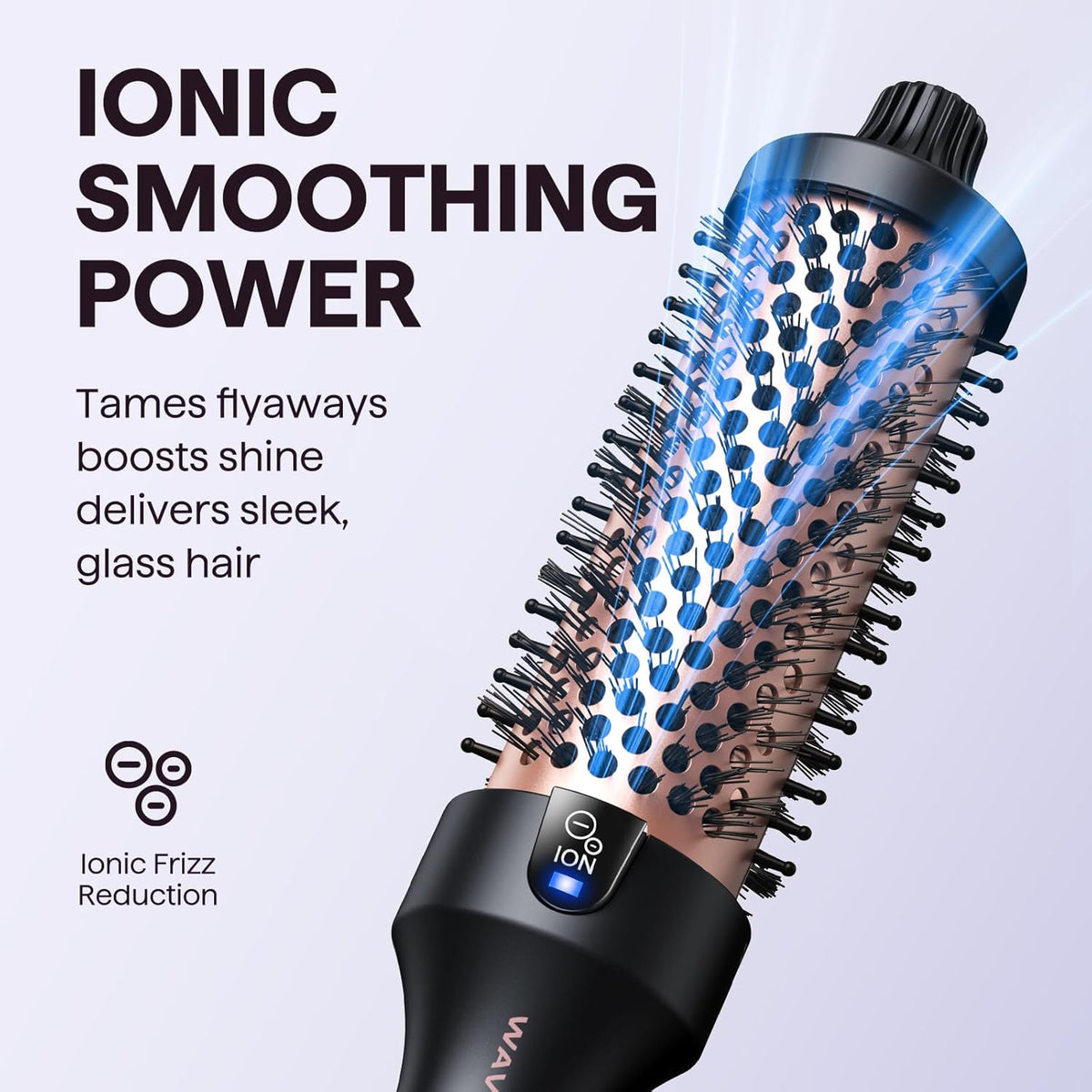 1.5 Inch Heated Round Brush with Ionic Technology and 5 Heat Settings for Blowout Look