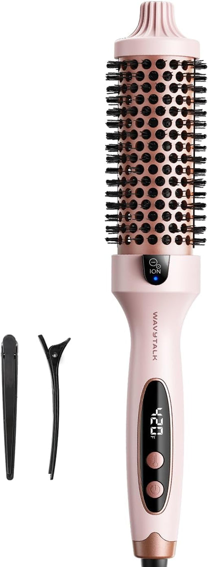 1.5 Inch Heated Round Brush for Blowout Look, Tourmaline Ceramic & Negative Ion Technology
