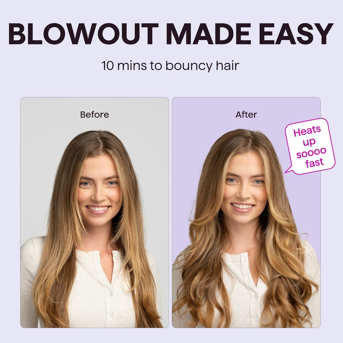 1.5 Inch Heated Round Brush for Blowout Look, Tourmaline Ceramic & Negative Ion Technology