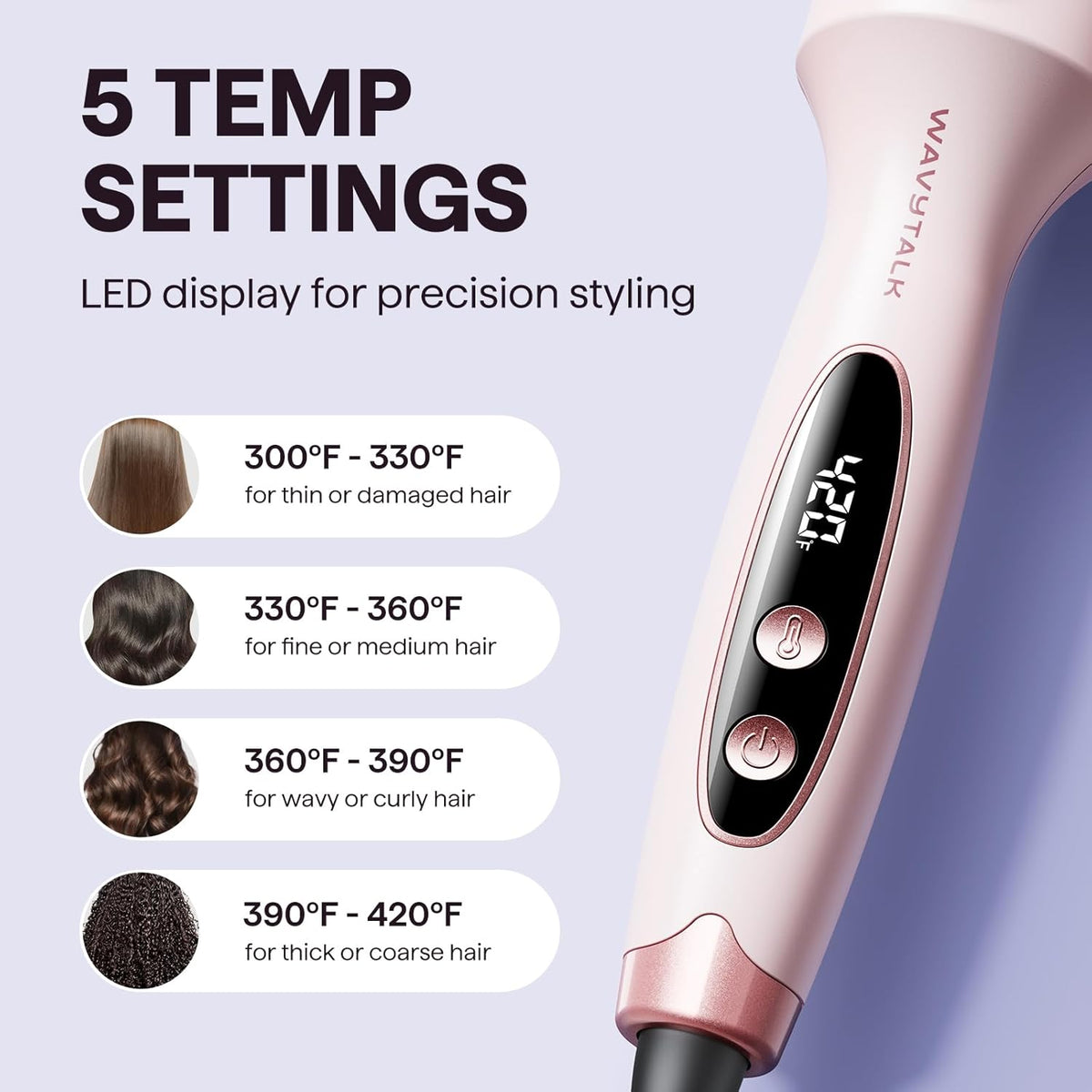 1.5 Inch Heated Round Brush for Blowout Look, Tourmaline Ceramic & Negative Ion Technology