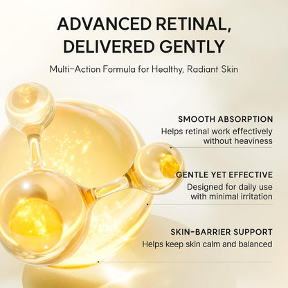 Retinal Booster Shot Serum, Firming Advanced Night Serum with Caffeine and Ectoin for Mature Skin