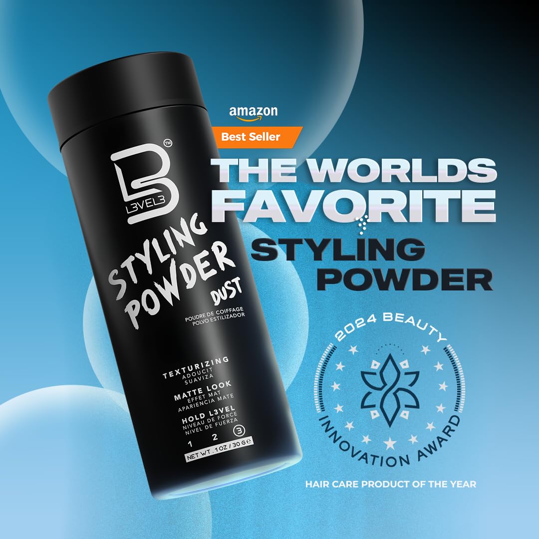 Styling Powder - Natural Look Volumizing and Texturizing Hair Powder for Men, Matte Finish