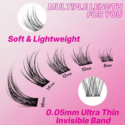 LuxeBold Lash Clusters Kit - Newbie's Five-Second Series DIY Eyelash Extensions
