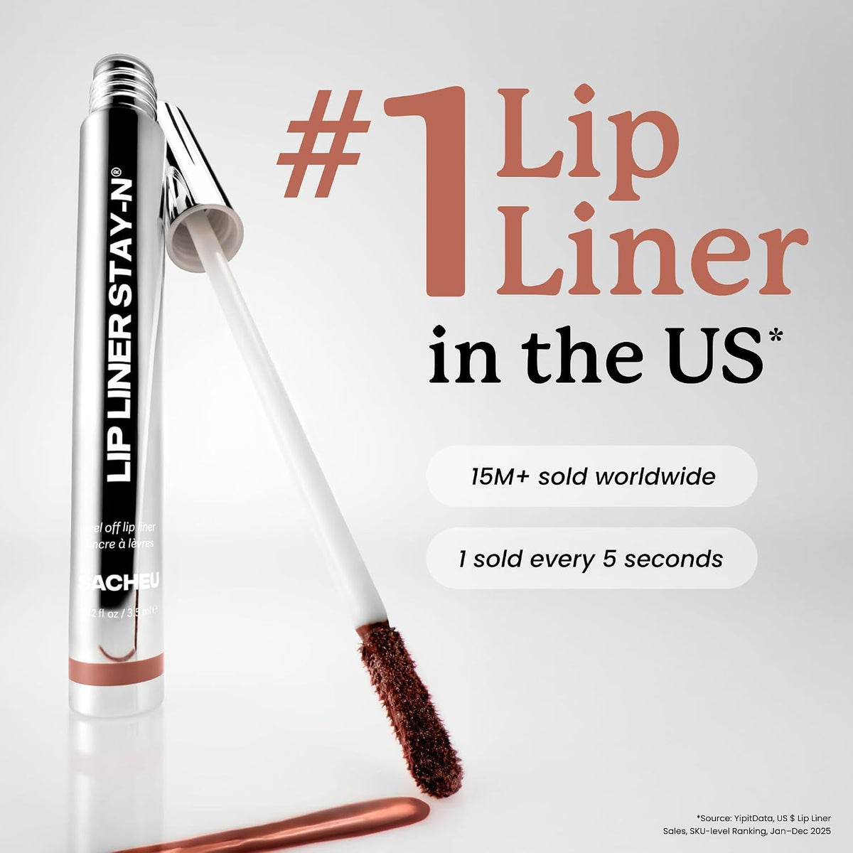 Peel Off Lip Liner Stain, Longwear Smudge-Proof Lip Tint in p-INKED (Jumbo Size)