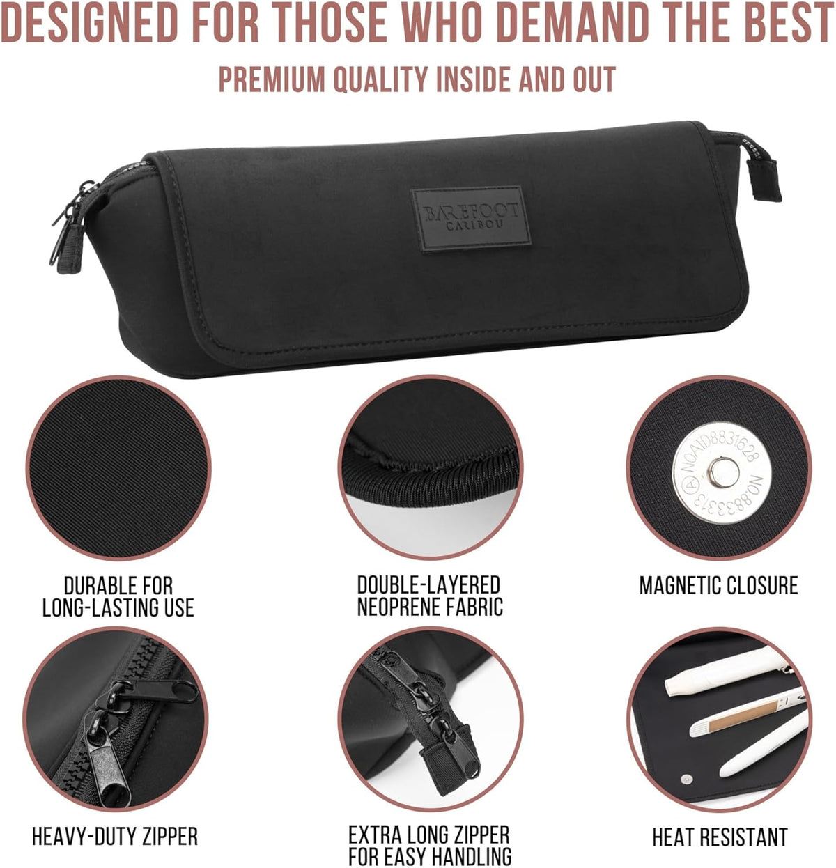 Hair Tools Travel Bag and Heat Resistant Mat (15.5") for Flat Irons, Straighteners, and Curling Irons