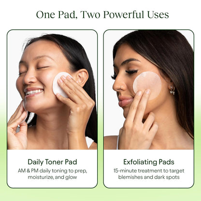 Toning Polish Pads - Korean Skincare for Dark Spots, Wrinkles & Dull Skin - 100 Count