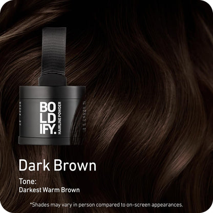 Hairline Powder and Root Touch Up Hair Color - Dark Brown, 4g Instant Coverage